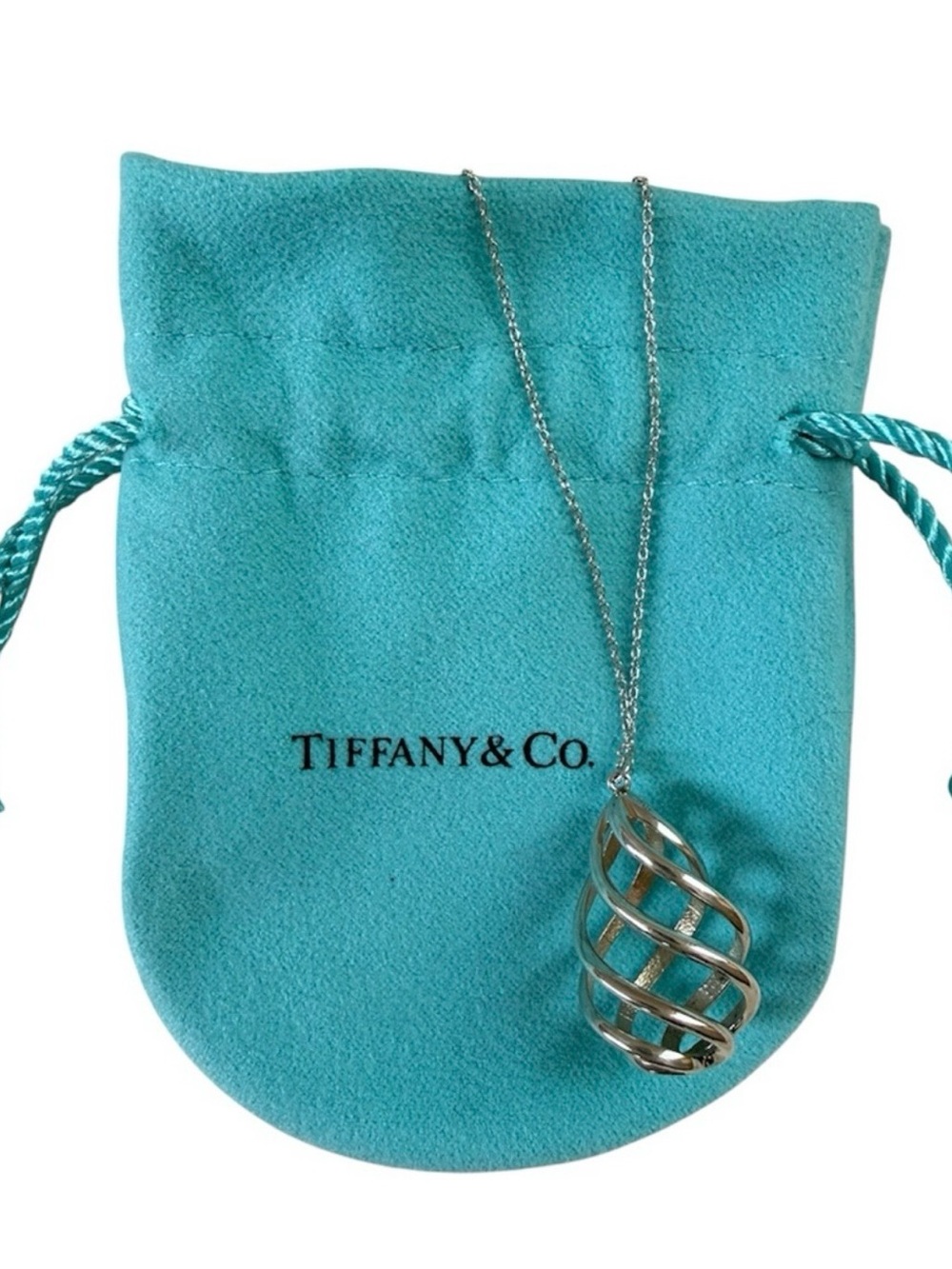 Tiffany & Co. Paloma Picasso Venezia Luce Pendant 925 18” Italy